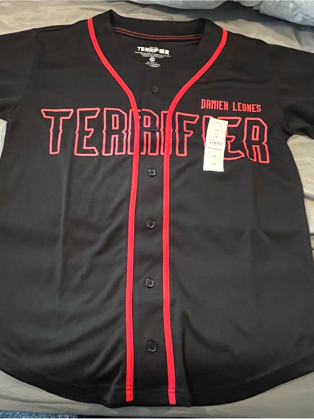 Terrifier Horror Jersey Art The Clown Baseball Jersey Terrifier Sz Small